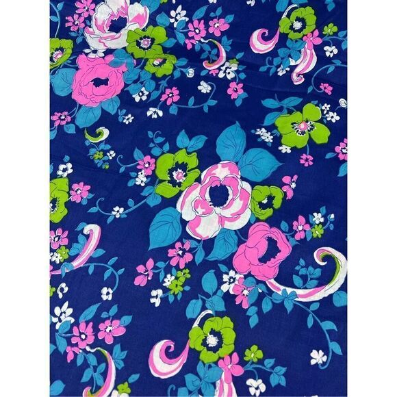 Vintage Mod Flower Power Fabric 3.5 yards - Picture 3 of 6